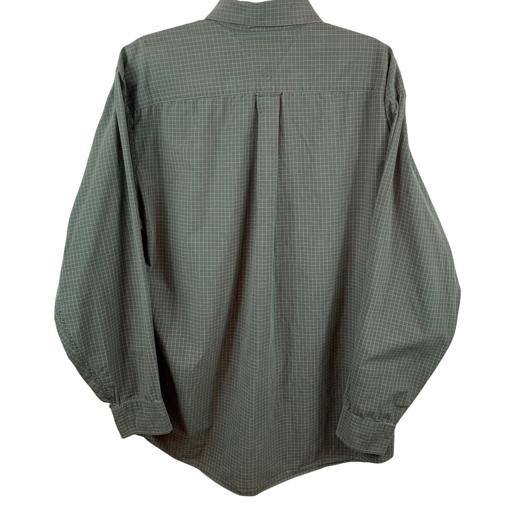 Tommy Hilfiger Weekend Classics Mens 16 34-35 Green Windowpane‎ Cotton Shirt - Picture 3 of 7